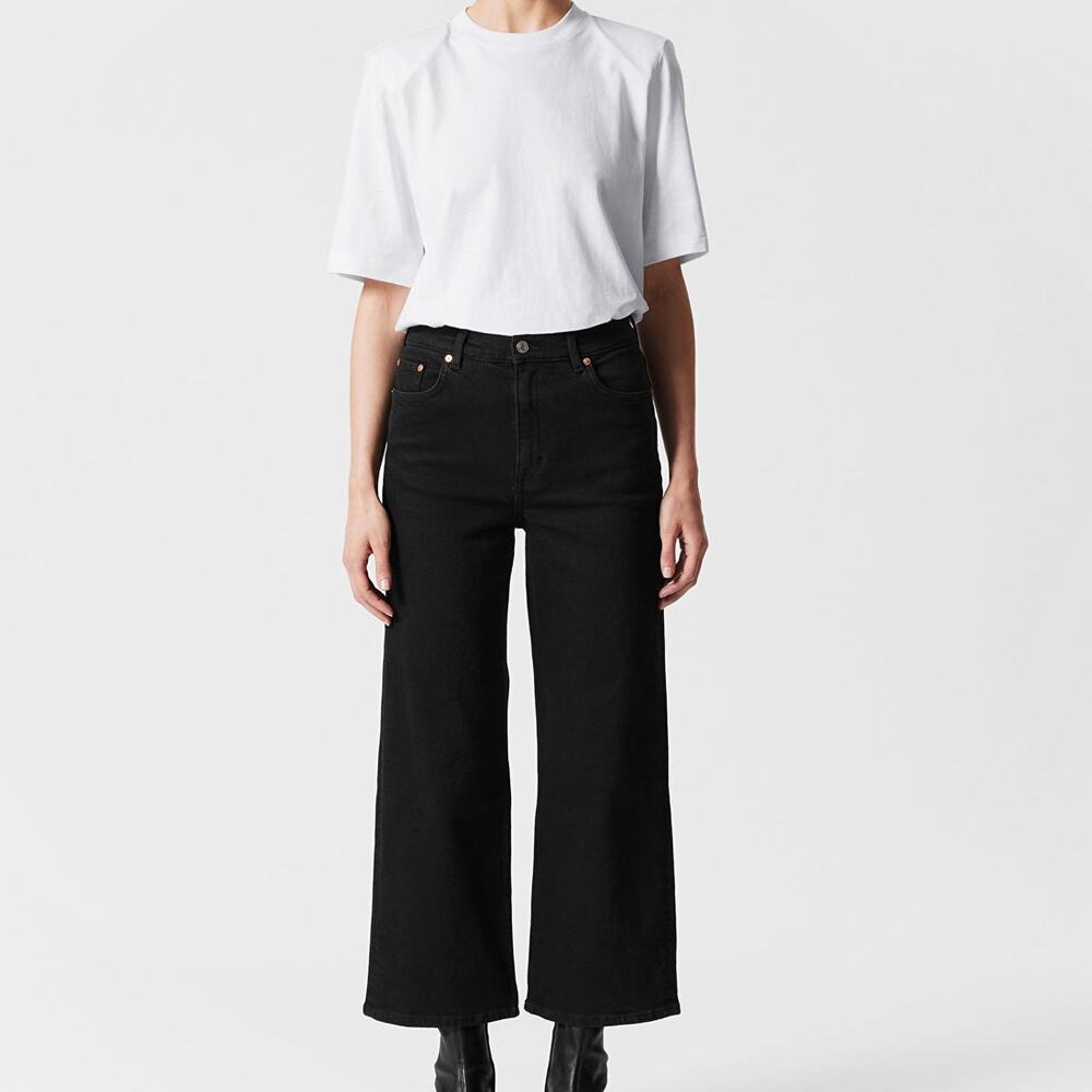 & Other Stories Black Wide Leg Jeans